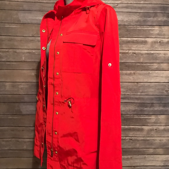 NEW Calvin Klein red hooded jacket size small - Picture 5 of 7